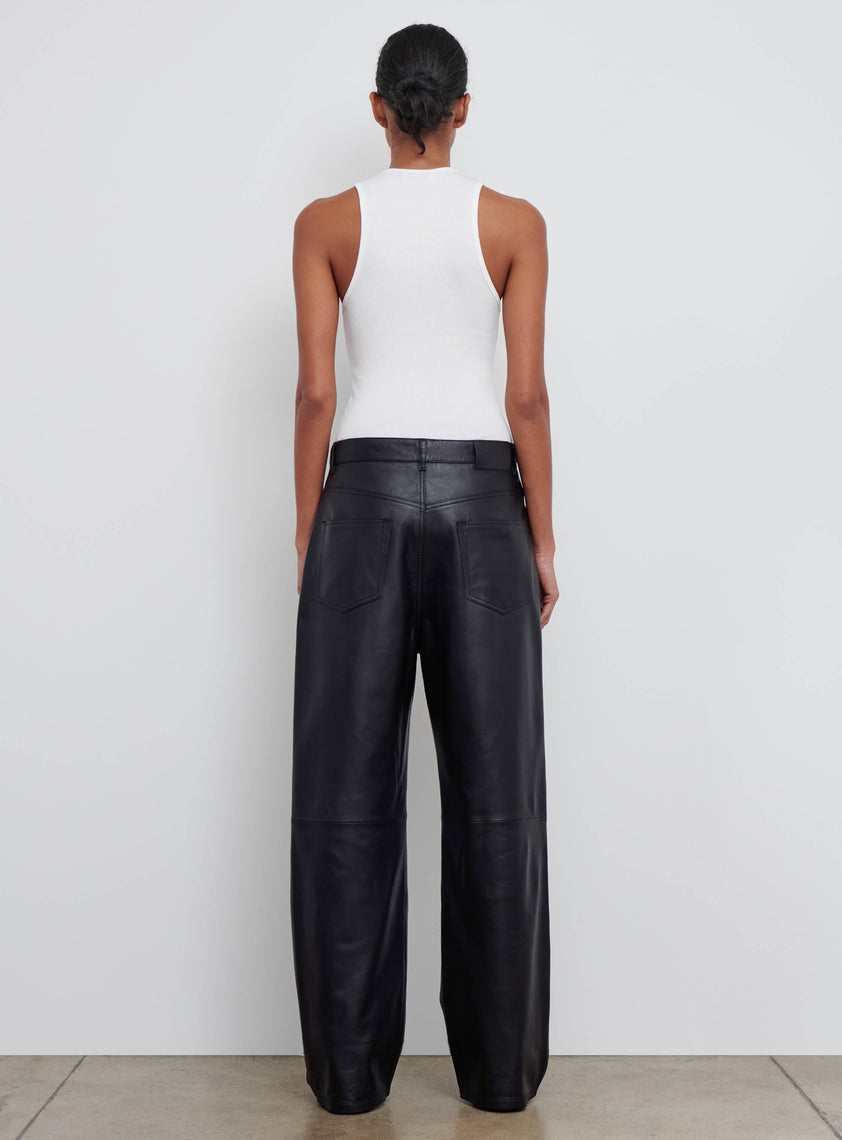 Leather Low Rise Pant